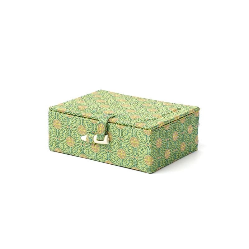Nishiki-Covered Seal Box Three-Stone Large for 2.3–2.5cm