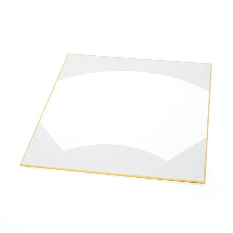 Large Shikishi Fan Shape with Silver Outer (Premium) 1 Sheet