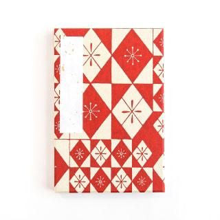 Goshuin Stamp Book Stained Glass, Red Haibara