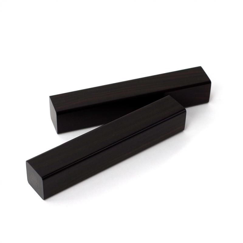 Paperweight Ebony Pair Round Surface