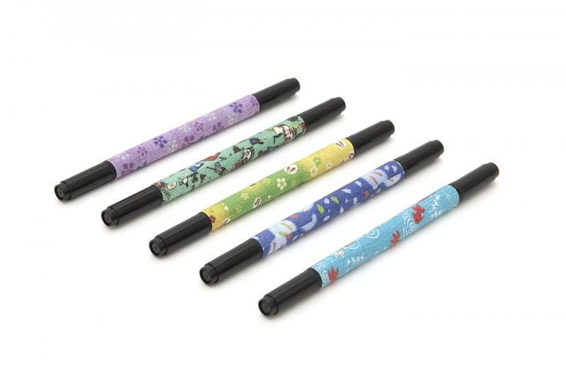 Shunkouen Fragrance Brush Pen Emaki Wa-Modern D Set / 5 Pens