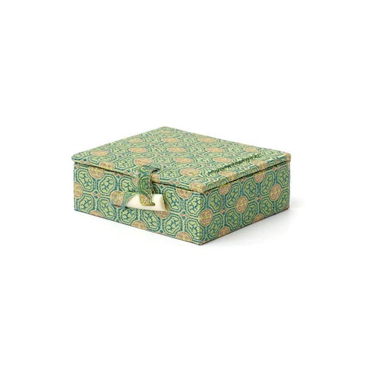 Nishiki-Covered Seal Box Three-Stone Small for 1.0–1.5cm