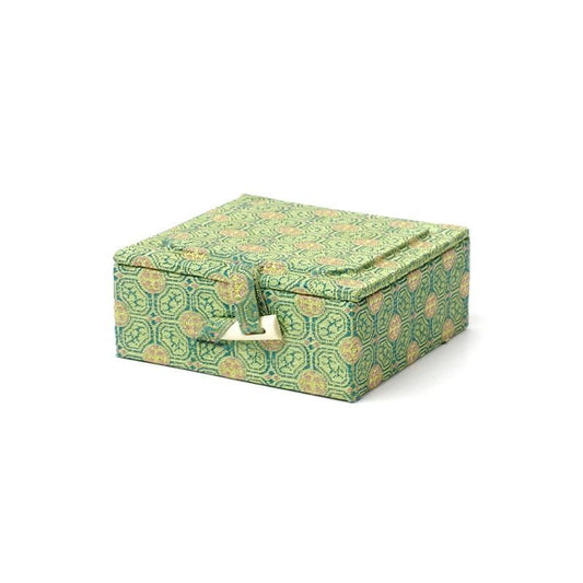 Nishiki-Covered Seal Box Three-Stone Medium for 1.8–2.0cm
