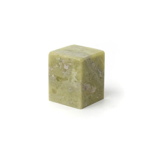 Qingtian Bluish White Seal Stone 4.0cm Square Height 5.0cm