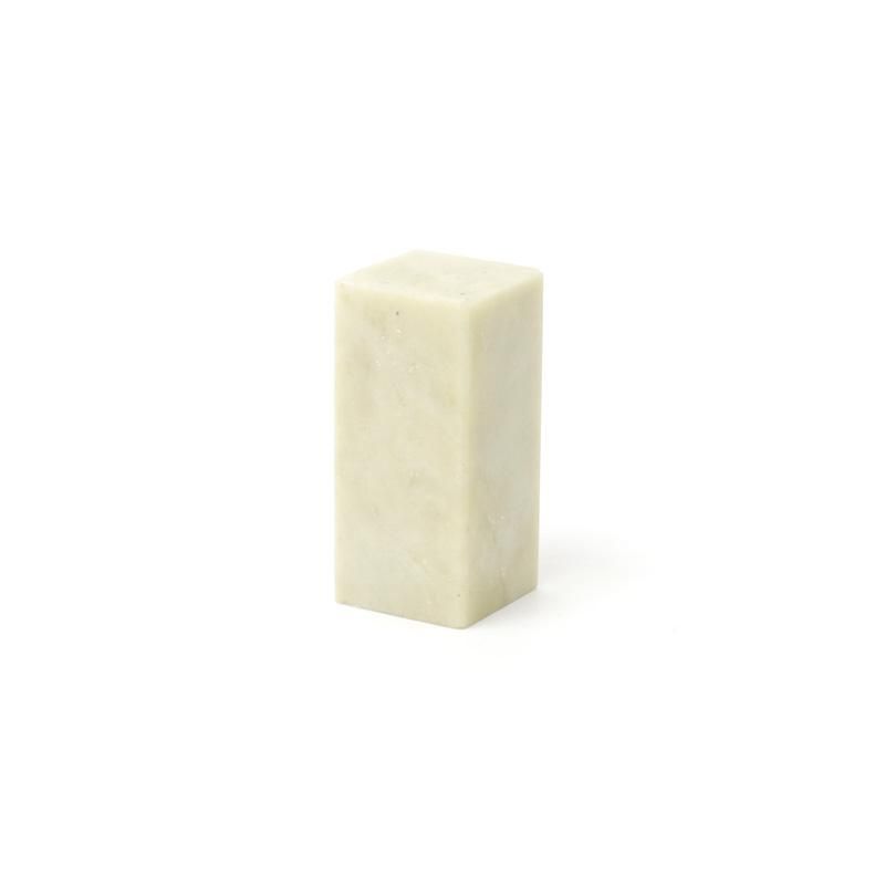 Pure White Qingtian Stone 2.3cm Square Height 5.0cm