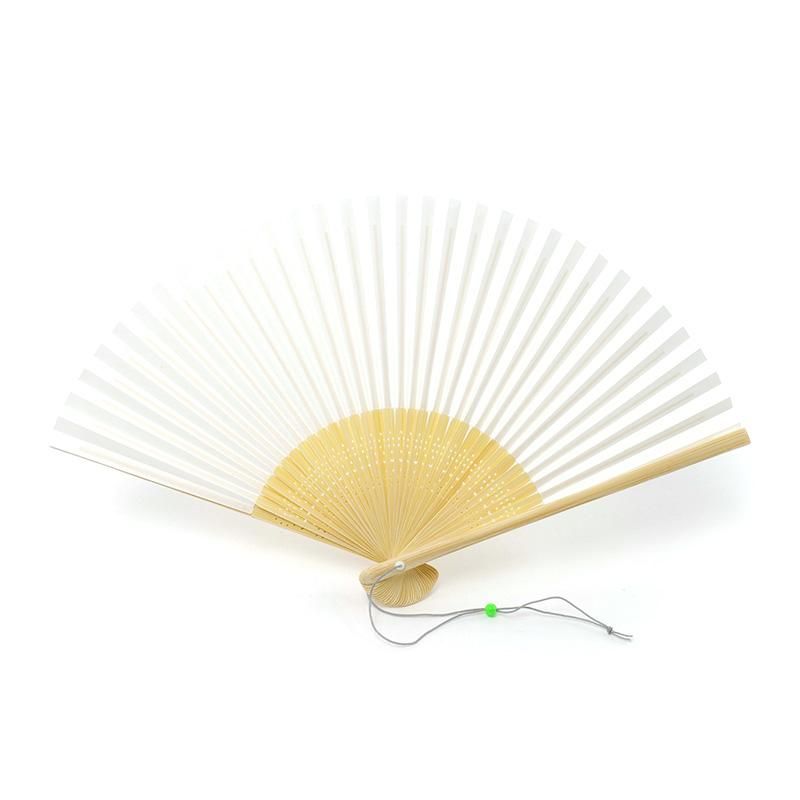 Women’s Fan Flat Ribs White with Tassel