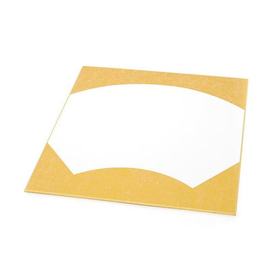Large Shikishi Fan Shape with Gold Outer (Premium) 1 Sheet