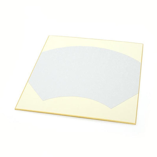 Large Shikishi Fan Shape with Silver Inner (Premium) 1 Sheet