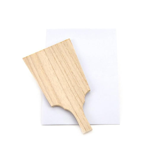 2025 Hagoita-Shaped Paulownia Wood Small [With Envelope]