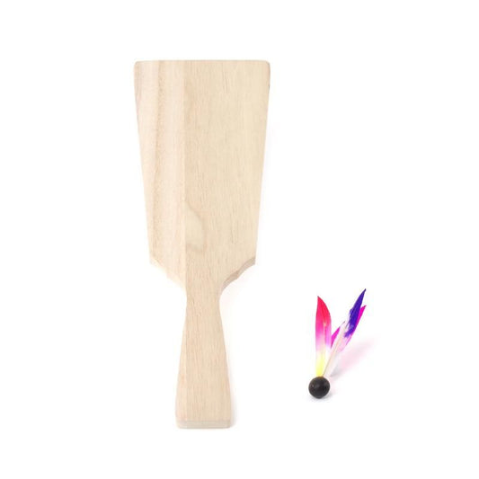 2025 Hagoita-Shaped Paulownia Wood Large [With Feather]