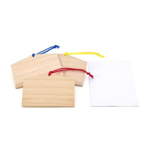 2025 Ema-Shaped Paulownia Wood Small [With Envelope]