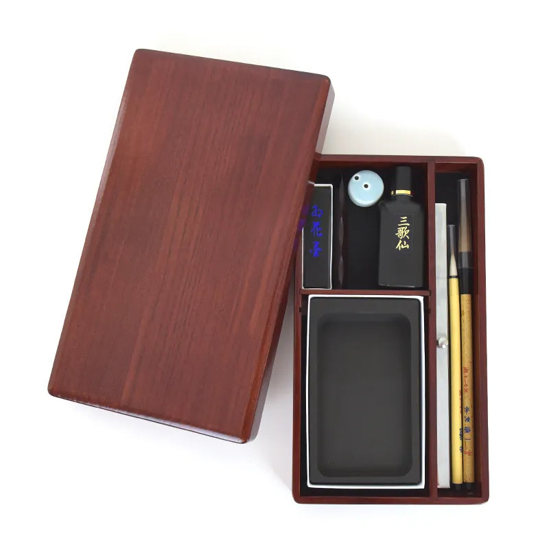 Adult Calligraphy Set Echizen Lacquer Rose Extra Large Akashiya