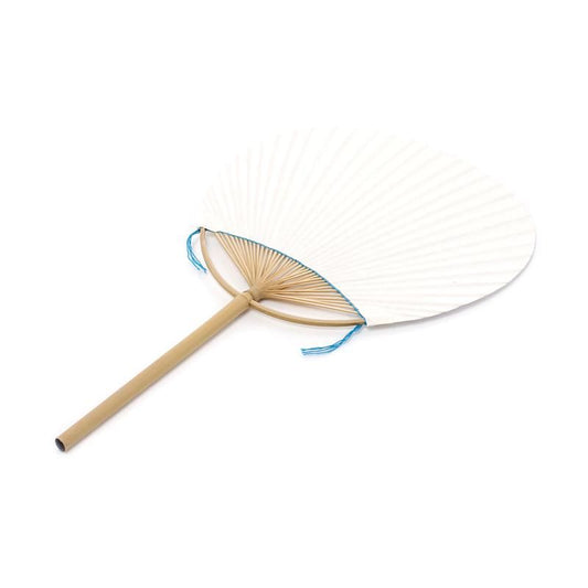 Uchiwa (Hand Fan) Small Full Moon (One-Sided Gasen Paper with Kyosen Backing)