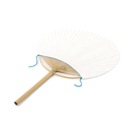 Uchiwa (Hand Fan) Large Full Moon (One-Sided Gasen Paper with Kyosen Backing)