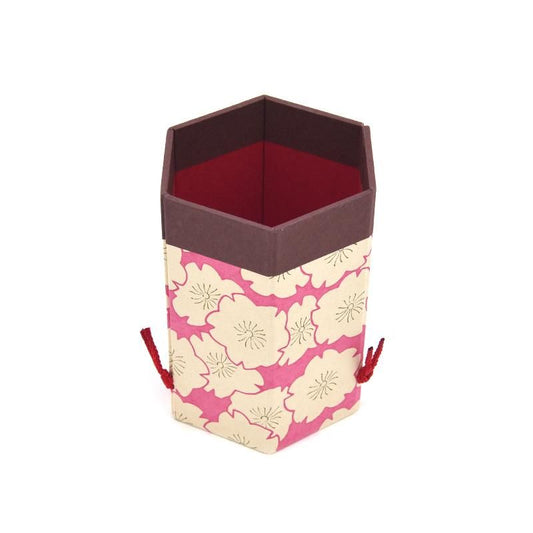 Hexagonal Brush Holder Sakura, Pink Haibara