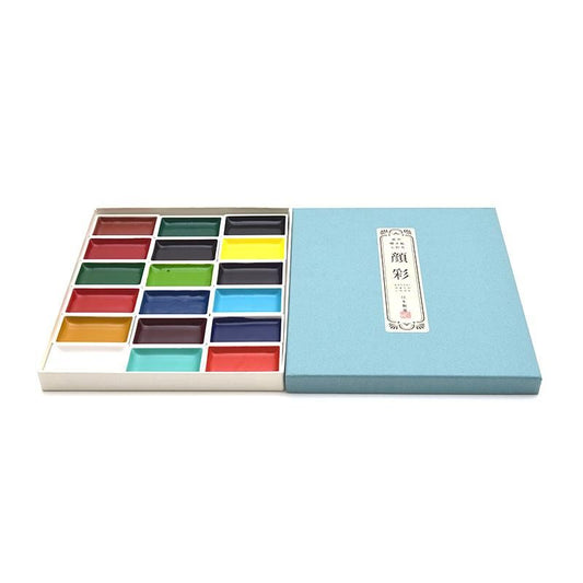 Gansai “Yamato no Irodori” 18-Color Set (Nihon Seiboku)