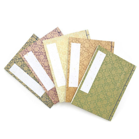 Guest Book Paper Cover Karakusa with 5 Lines Assorted Colors