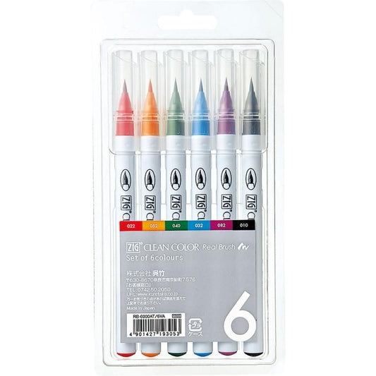 ZIG Clean Color Real Brush 6VA